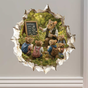 Mr. Teacher Mouse Hole Decal
