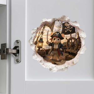 Pirate Mouse Hole Decal