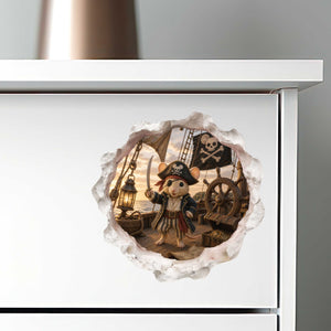 Pirate Mouse Hole Decal