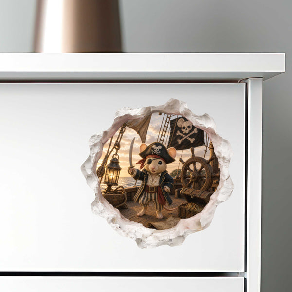 Pirate Mouse Hole Decal