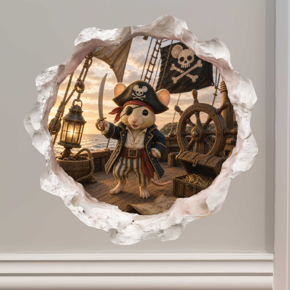 Pirate Mouse Hole Decal