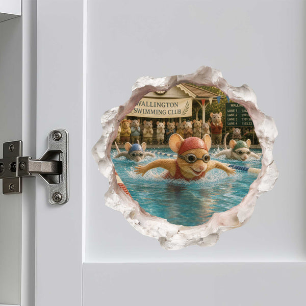 Swimmer Mouse Hole Decal