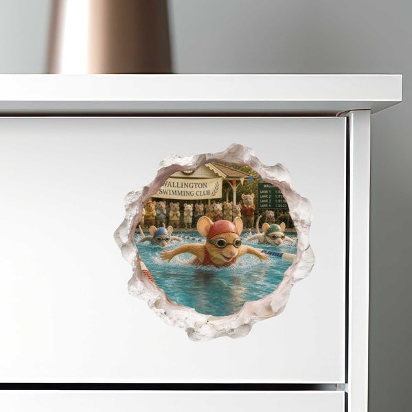 Swimmer Mouse Hole Decal