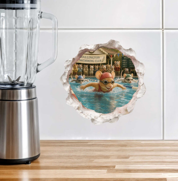 Swimmer Mouse Hole Decal