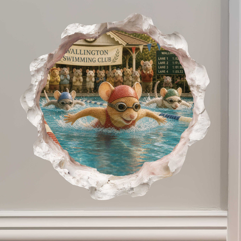 Swimmer Mouse Hole Decal