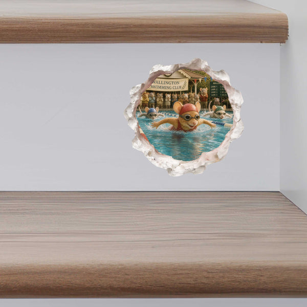 Swimmer Mouse Hole Decal