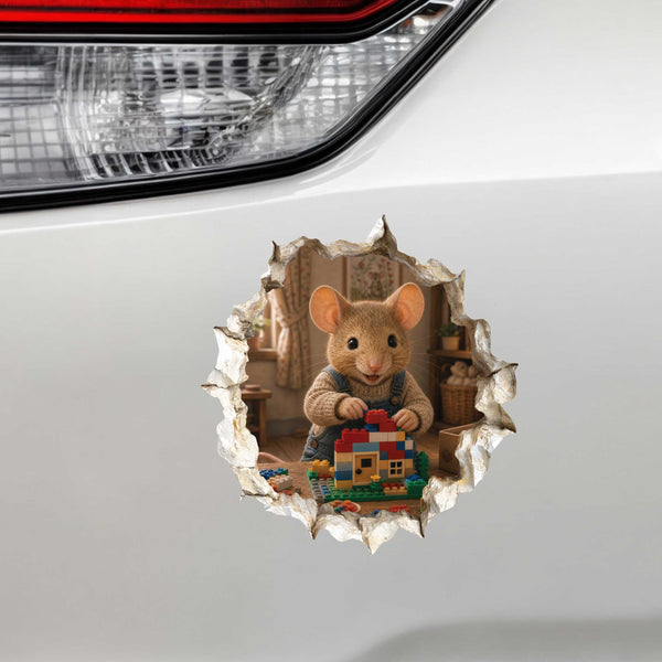 Building Blocks Mouse Hole Decal