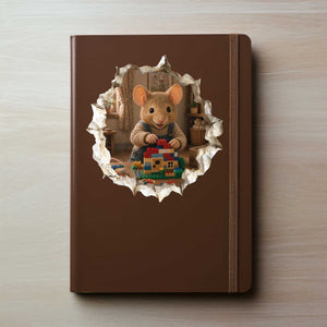 Building Blocks Mouse Hole Decal