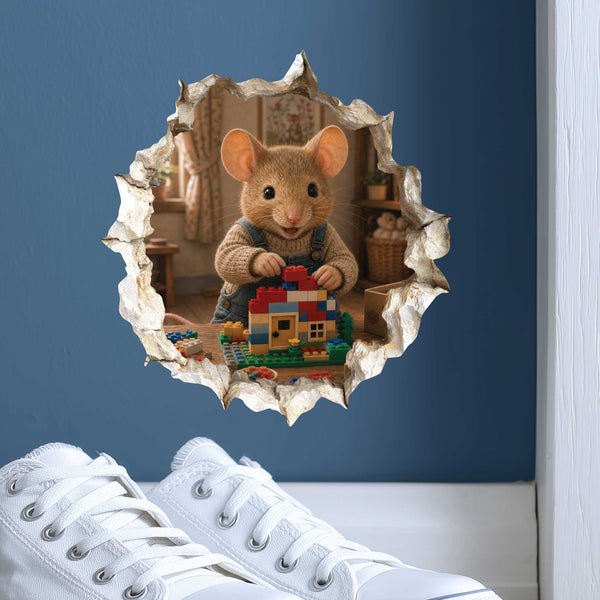 Building Blocks Mouse Hole Decal
