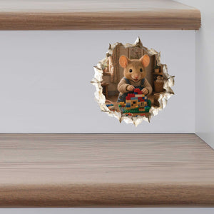Building Blocks Mouse Hole Decal
