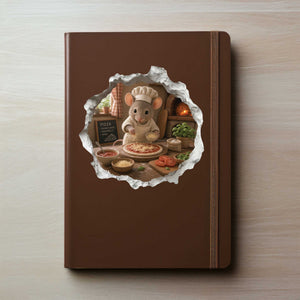 Pizza Mouse Hole Decal