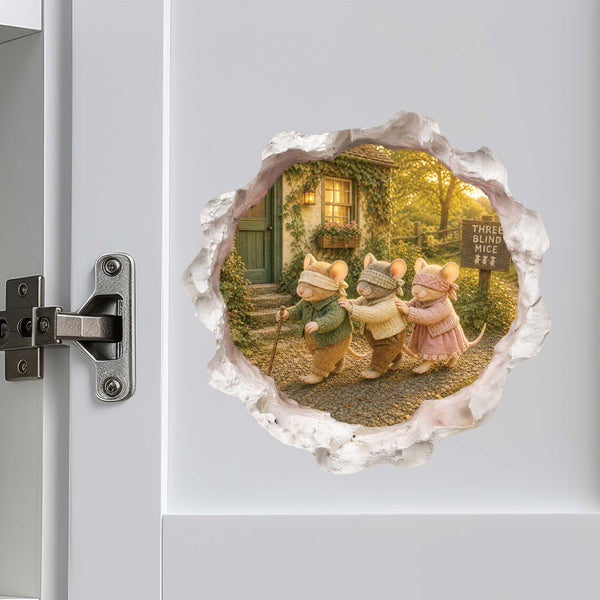 Three Blind Mice Hole Decal