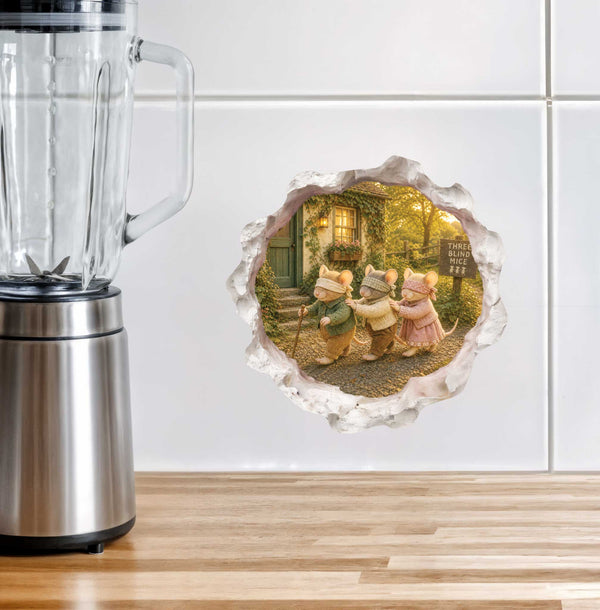 Three Blind Mice Hole Decal