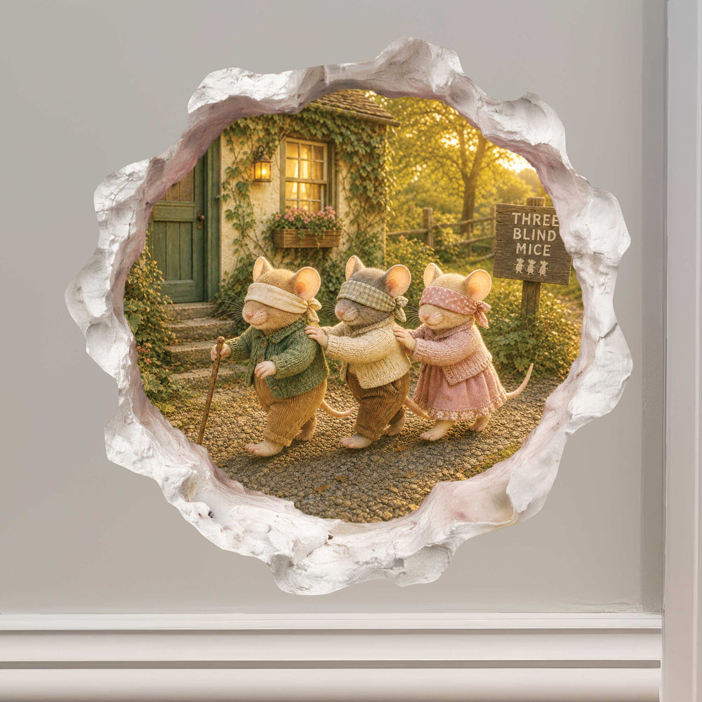 Three Blind Mice Hole Decal