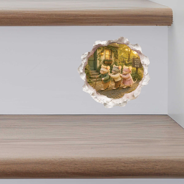 Three Blind Mice Hole Decal