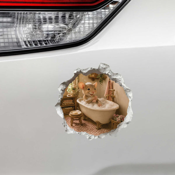 Bubble Bath Mouse Hole Decal
