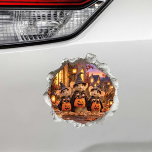 Halloween Witches Mouse Hole Decal