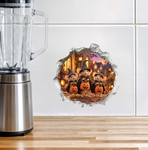 Halloween Witches Mouse Hole Decal
