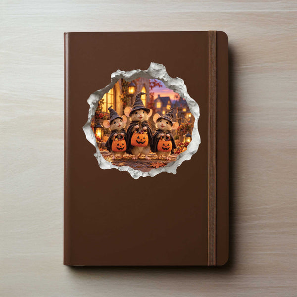 Halloween Witches Mouse Hole Decal