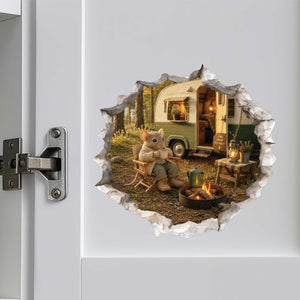 Cozy Camper Mouse Hole Decal