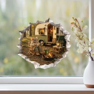 Cozy Camper Mouse Hole Decal
