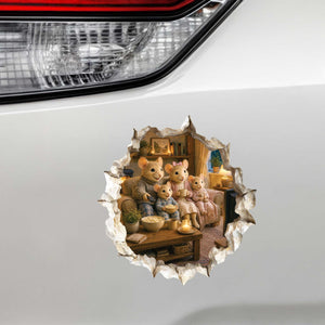 Family Movie Night Mouse Hole Decal
