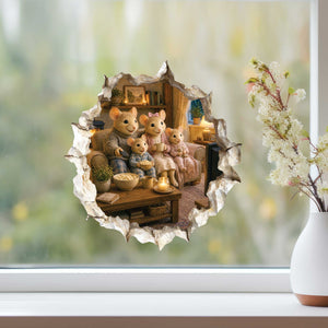 Family Movie Night Mouse Hole Decal