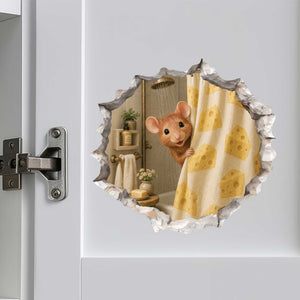 Shower Mouse Hole Decal