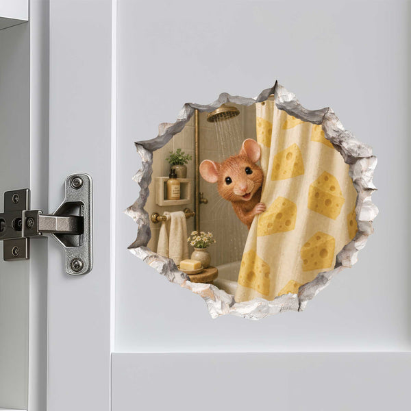 Shower Mouse Hole Decal