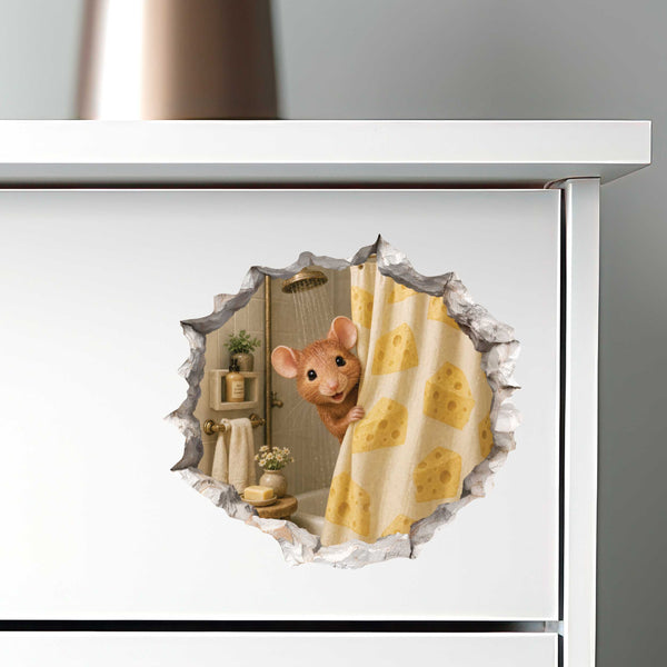 Shower Mouse Hole Decal