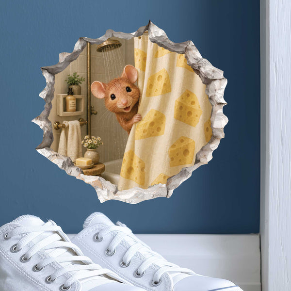Shower Mouse Hole Decal