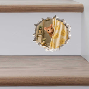 Shower Mouse Hole Decal