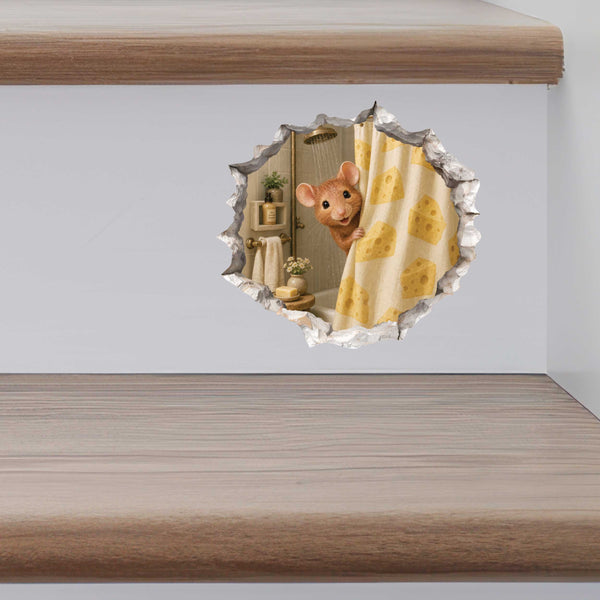 Shower Mouse Hole Decal