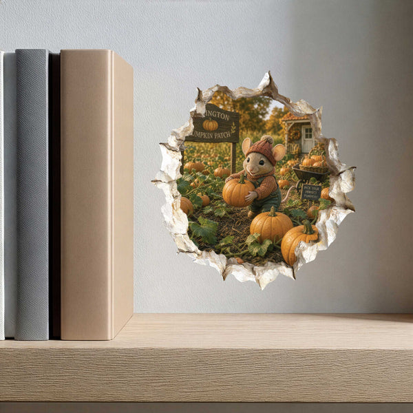 Pumpkin Patch Mouse Hole Decal