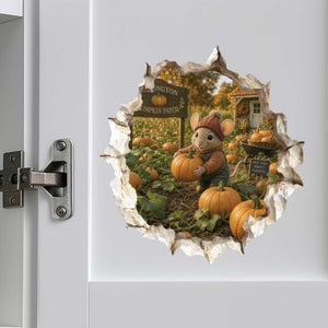 Pumpkin Patch Mouse Hole Decal