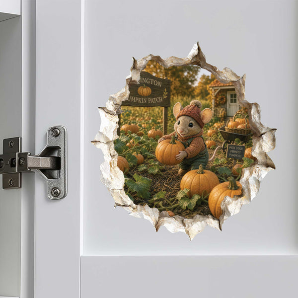 Pumpkin Patch Mouse Hole Decal