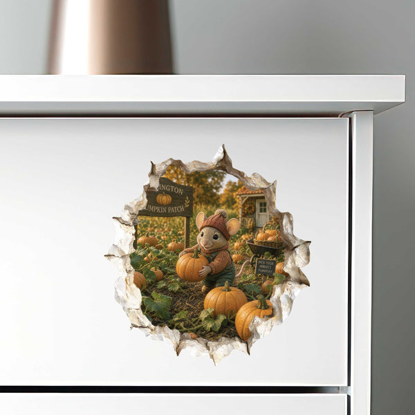 Pumpkin Patch Mouse Hole Decal