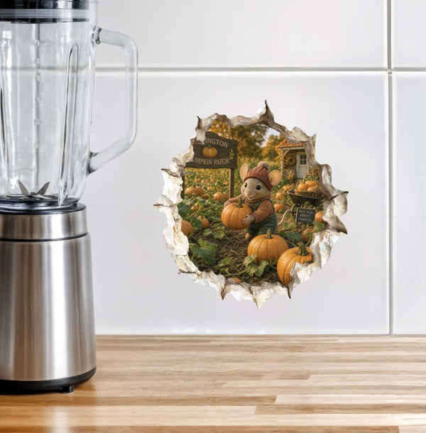 Pumpkin Patch Mouse Hole Decal
