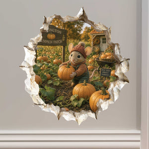 Pumpkin Patch Mouse Hole Decal