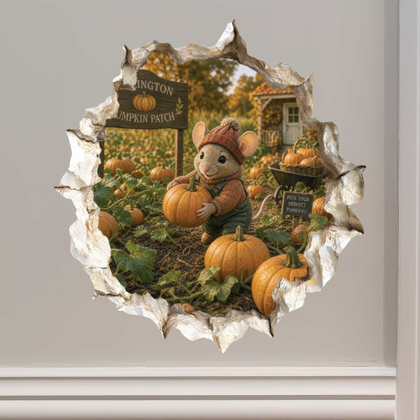 Pumpkin Patch Mouse Hole Decal