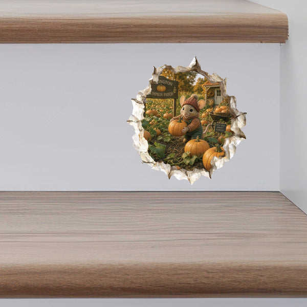 Pumpkin Patch Mouse Hole Decal