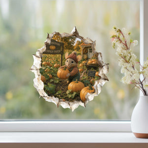 Pumpkin Patch Mouse Hole Decal
