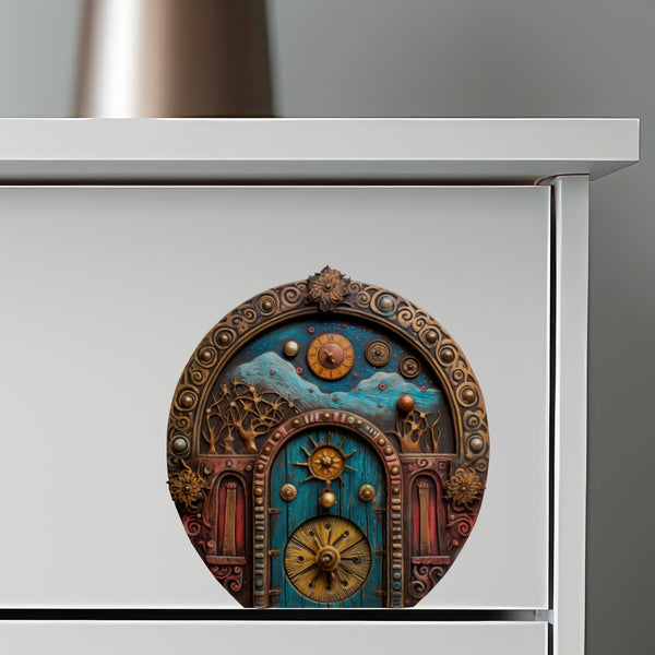 Nautical Night Time Fairy Door decal on dresser