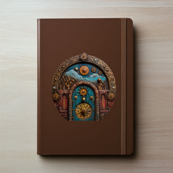 Nautical Night Time Fairy Door decal on notebook