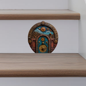 Nautical Night Time Fairy Door decal on stairs