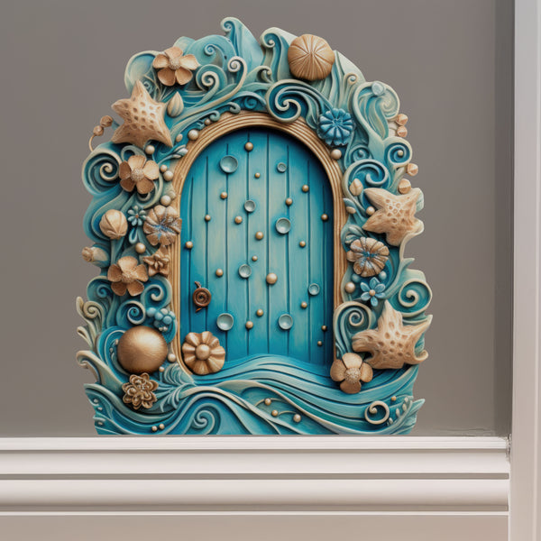 By The Seaside Fairy Door decal on wall