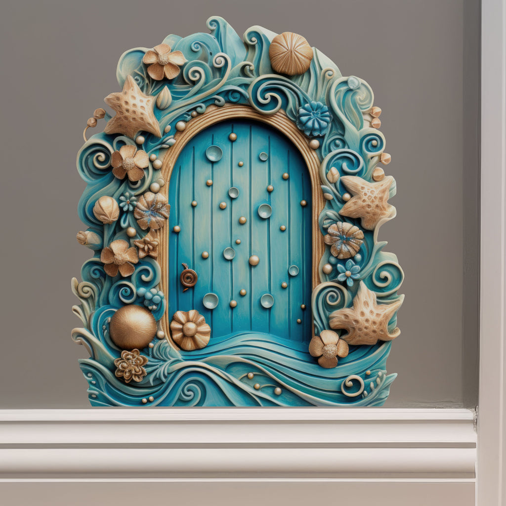By The Seaside Fairy Door decal on wall