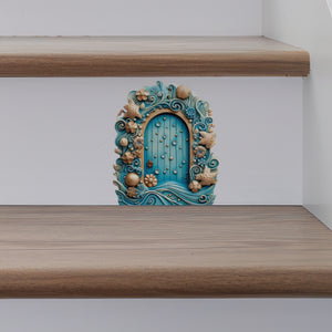 By The Seaside Fairy Door decal on stairs
