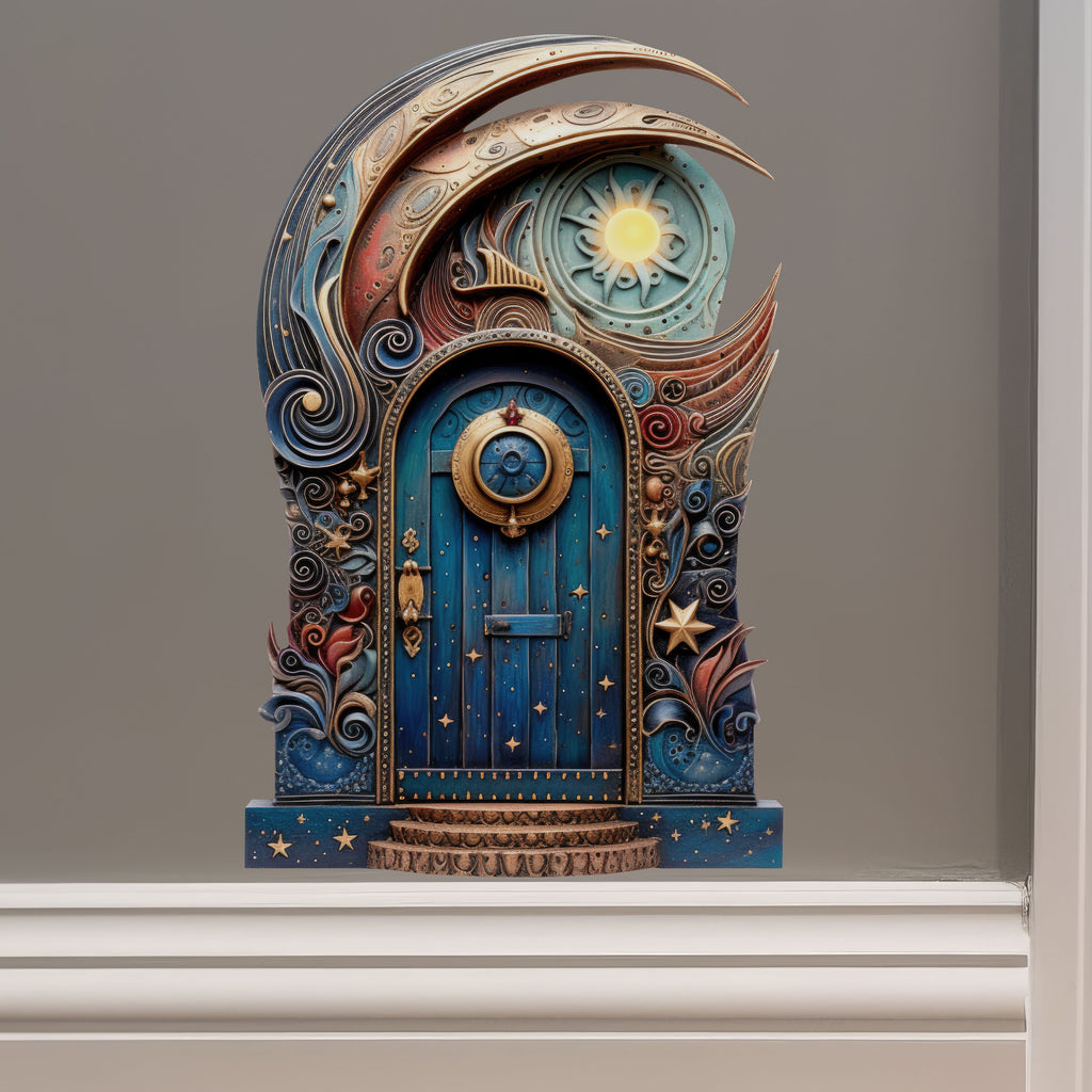 Moon and Stars Fairy Door - Fairy Door 3D Wall Sticker