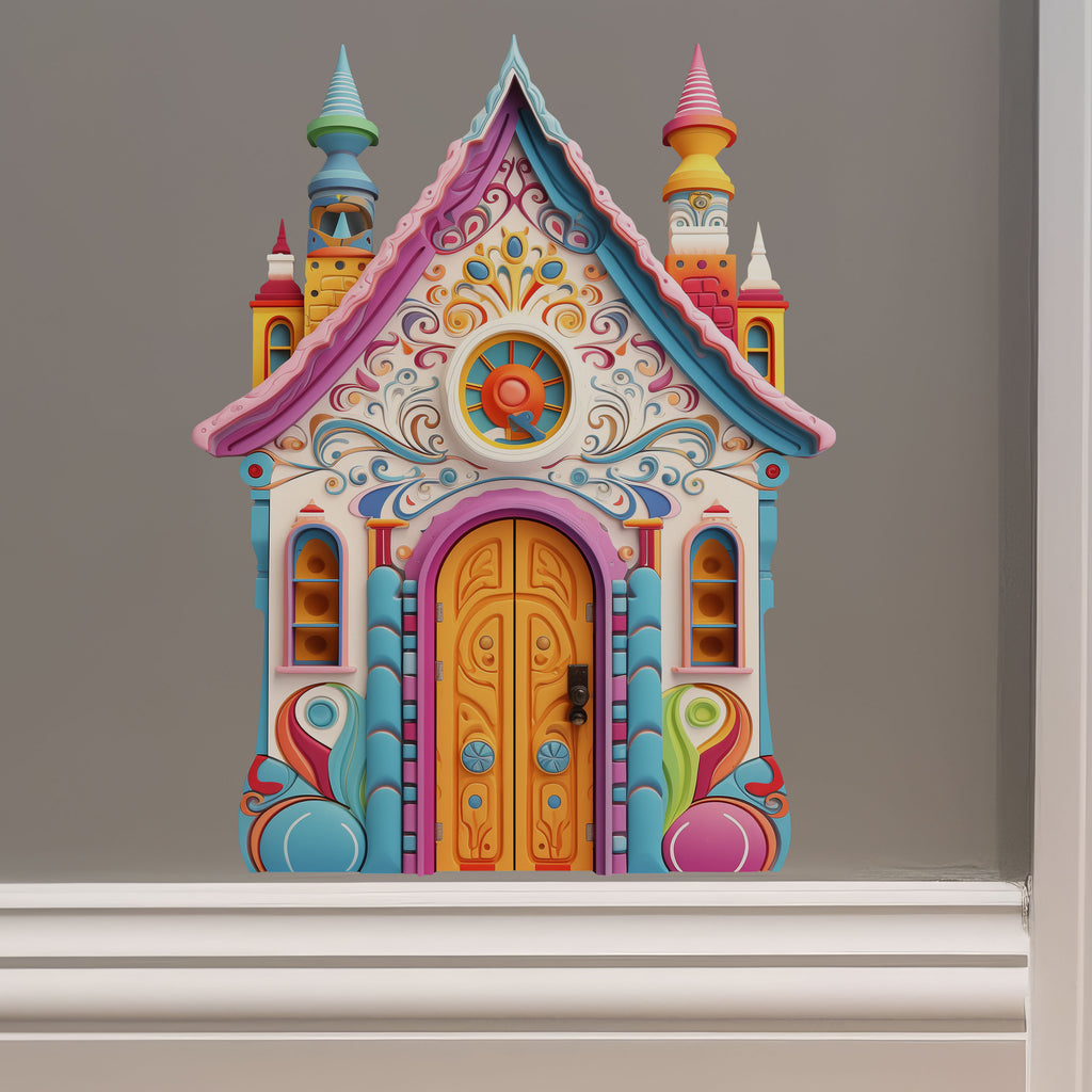 Bright Toy House decal on wall